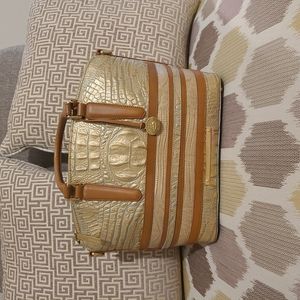 Brahmin Handbag - Brown/Golden Satchel